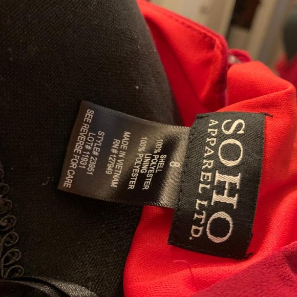 SOHO | Red Ruffle Tie Dress - Picture 9 of 9